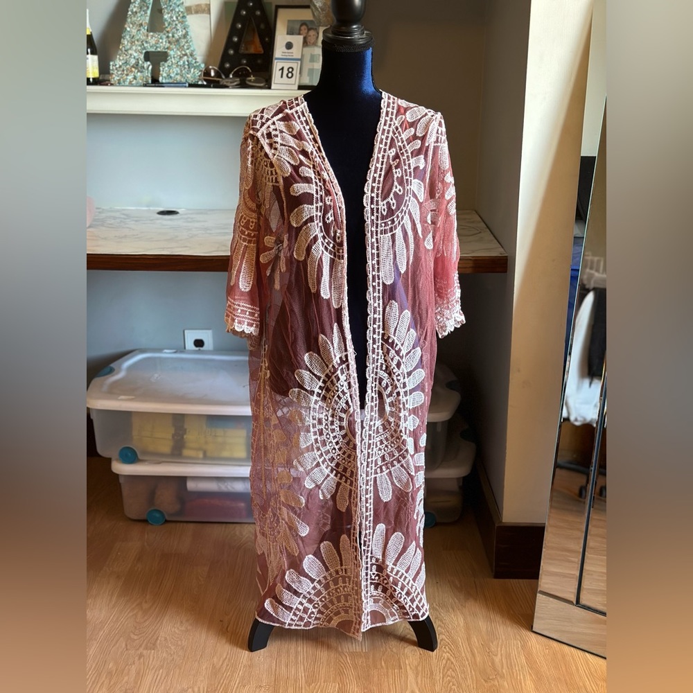 Boho sheer cover up